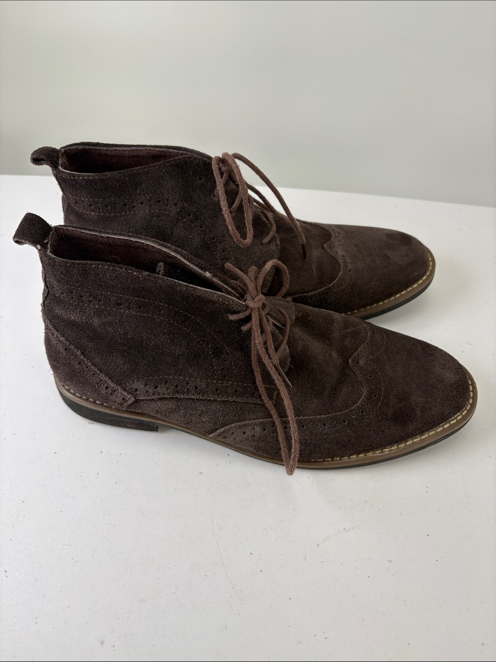 ☃️ Bruno Marc Brown Suede Lace-Up Boots